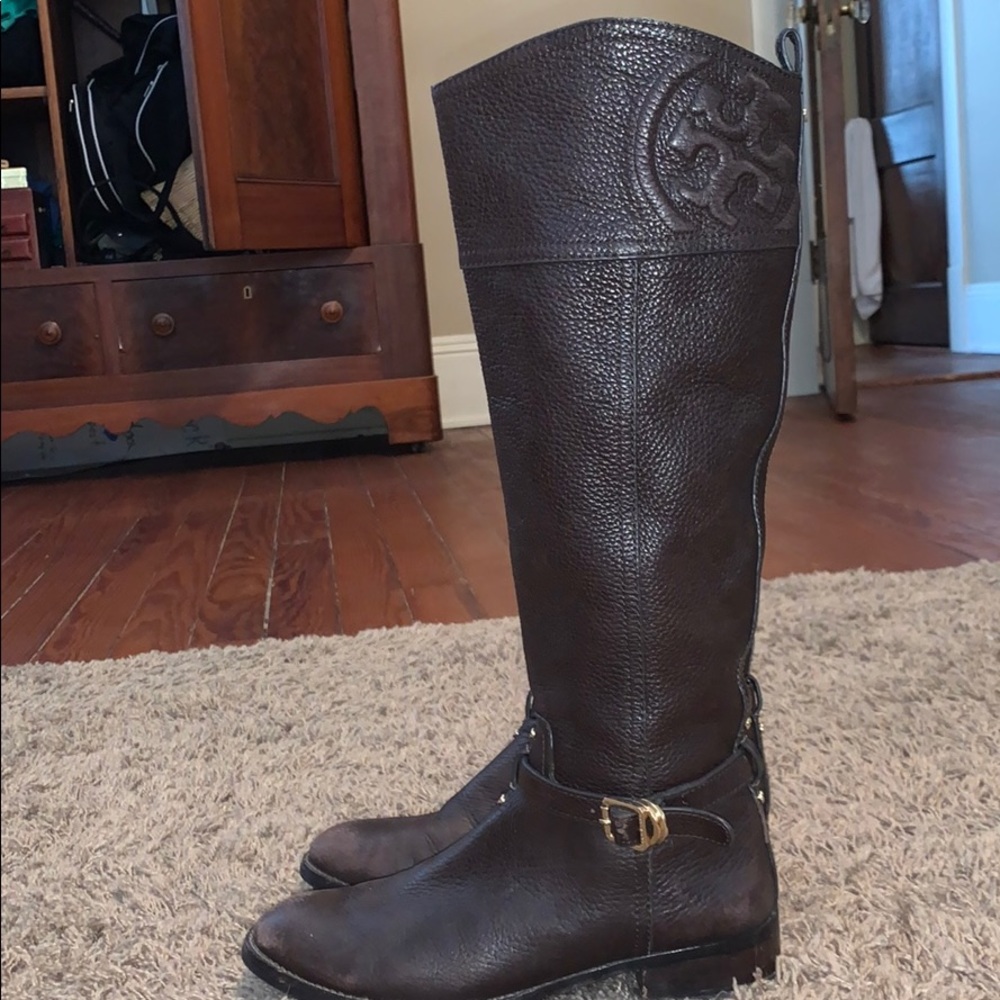 Dark brown Tory Burch boots